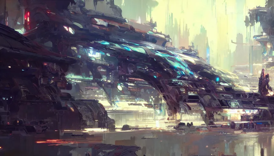 Image similar to concept art by wadim kashin