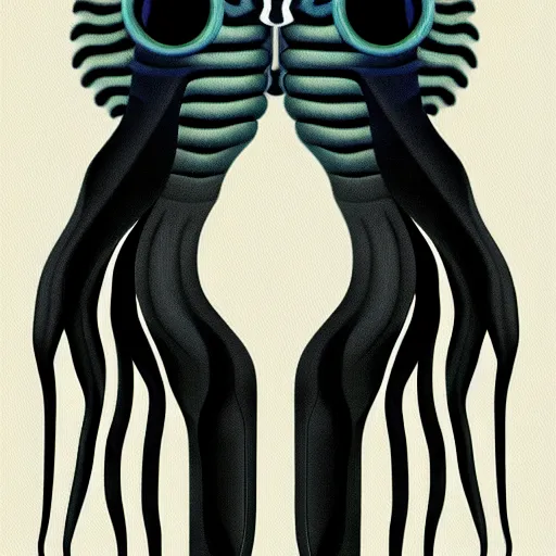 Image similar to octupus minimalistic symmetric painting by afshar petros aoshima chiho caldwell clyde, matte background, sharp contours, minimalist, trending on artstation