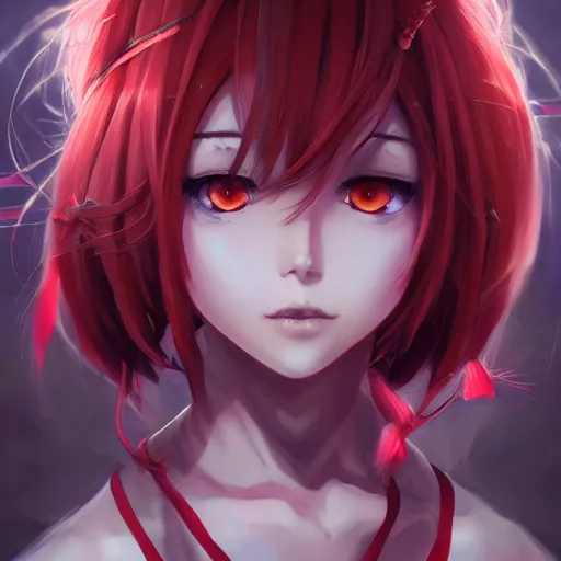 Prompt: anime portrait of a demon as an anime girl by Stanley Artgerm Lau, WLOP, Rossdraws, James Jean, Andrei Riabovitchev, Marc Simonetti, and Sakimichan, trending on artstation