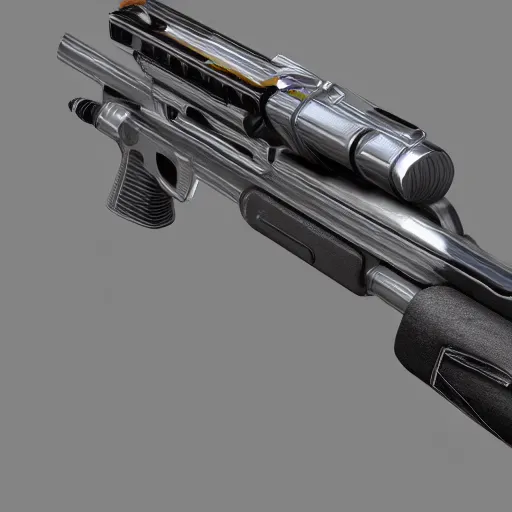 Image similar to gauss shotgun, 3 d render, octane, ray tracing, ultra high detail, photorealistic, uncropped