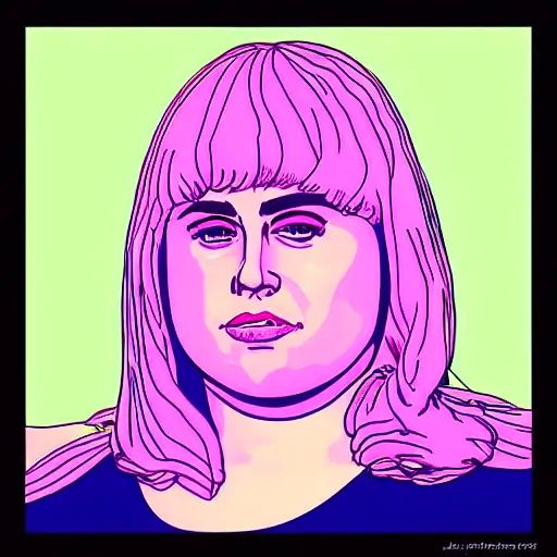 Prompt: “ rebel wilson retro minimalist portrait by jean giraud, moebius starwatcher comic, 8 k ”