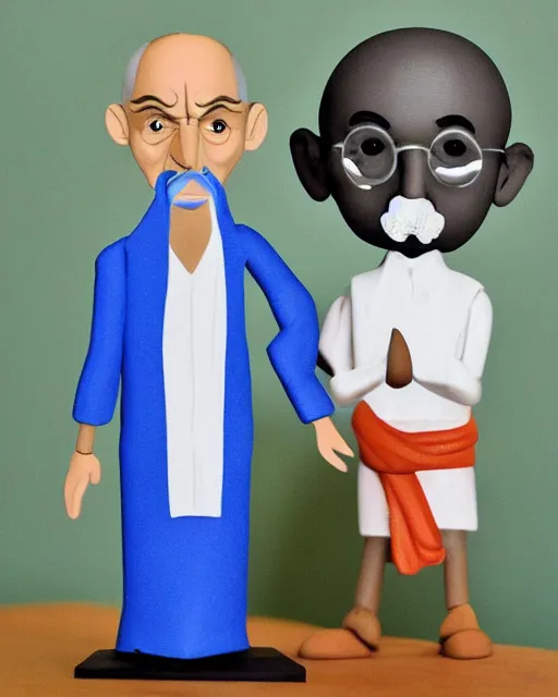 Image similar to mahatma gandhi, stop motion vinyl figure, plastic, toy