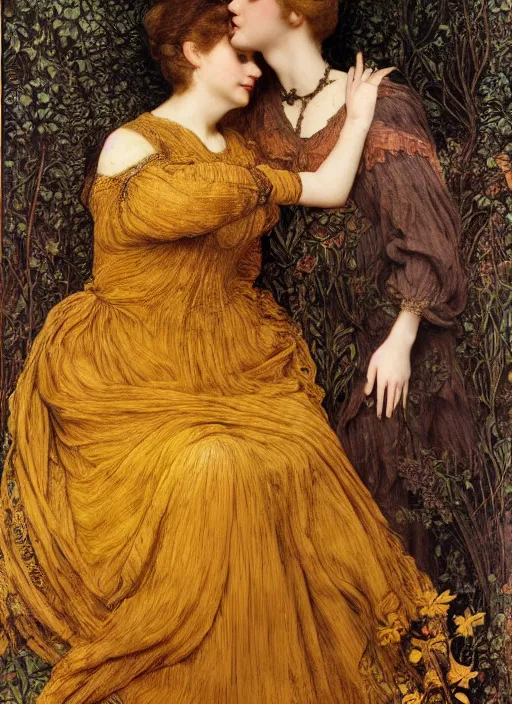 Prompt: masterpiece of intricately detailed preraphaelite photography portrait hybrid of judy garland aged 3 0 and a hybrid of ida b wells and shelly duval, sat down in train aile, inside a beautiful underwater train to atlantis, betty page fringe, medieval dress yellow ochre, by william morris ford madox brown william powell frith frederic leighton john william waterhouse hildebrandt