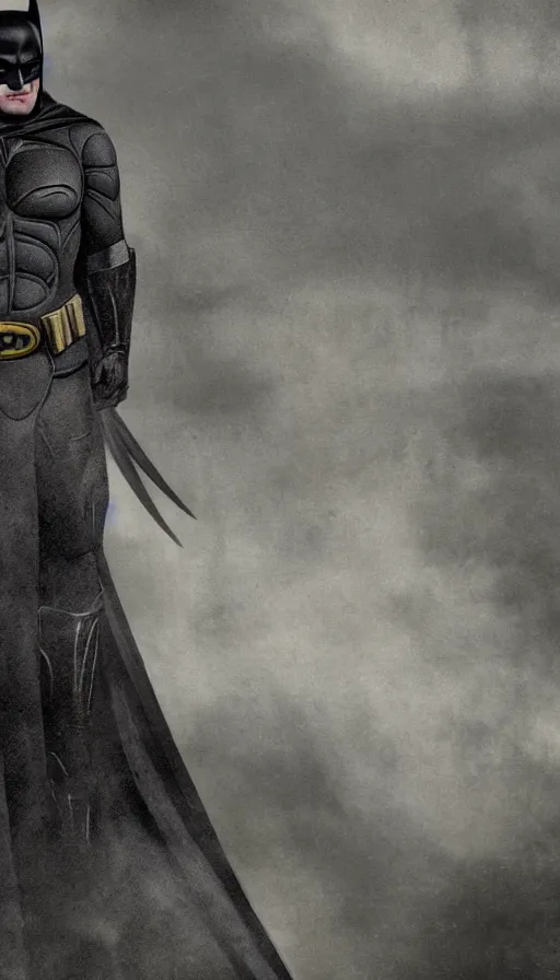 Prompt: matte painting of batman on medieval