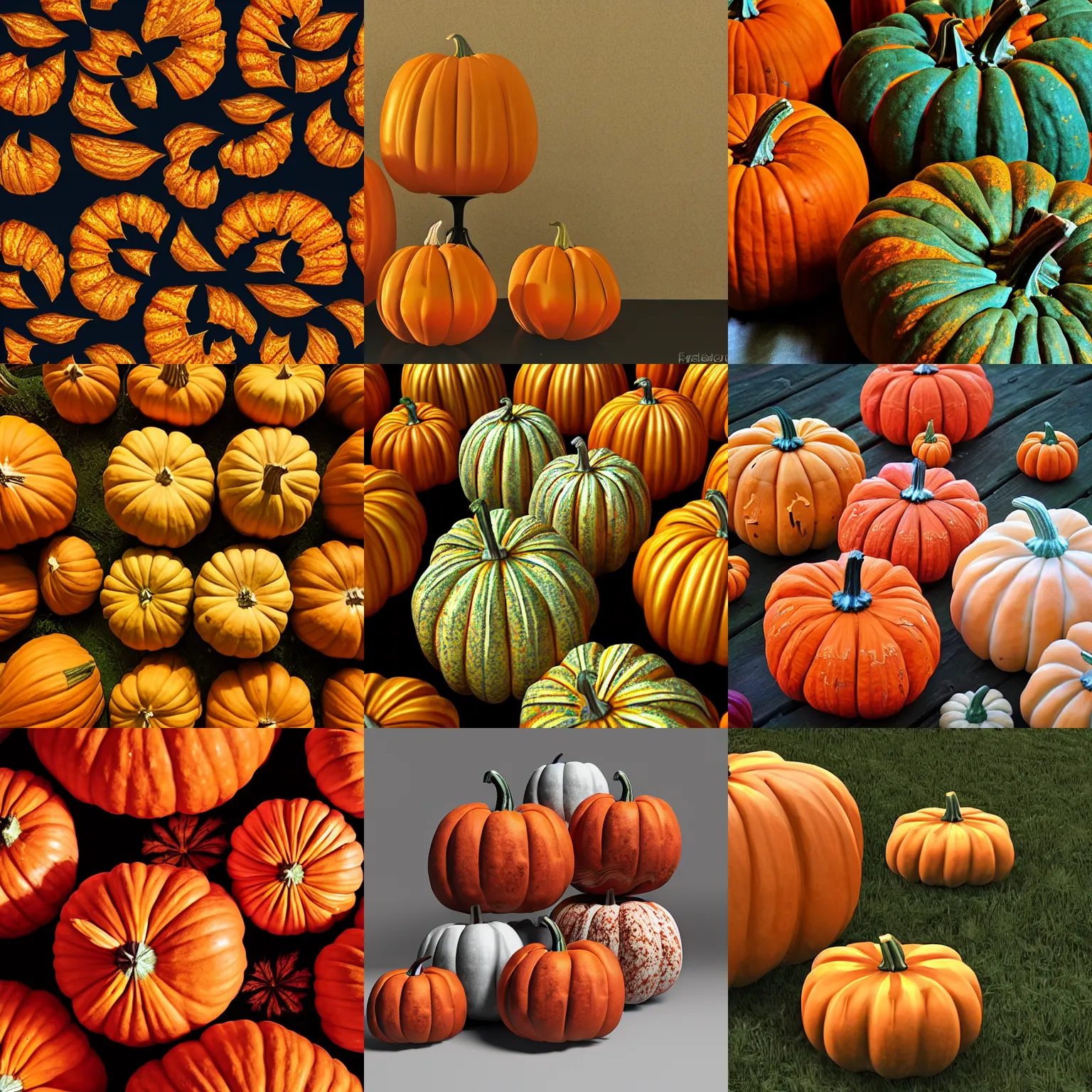 Prompt: fractal pumpkins, extremely detailed, 8 k,