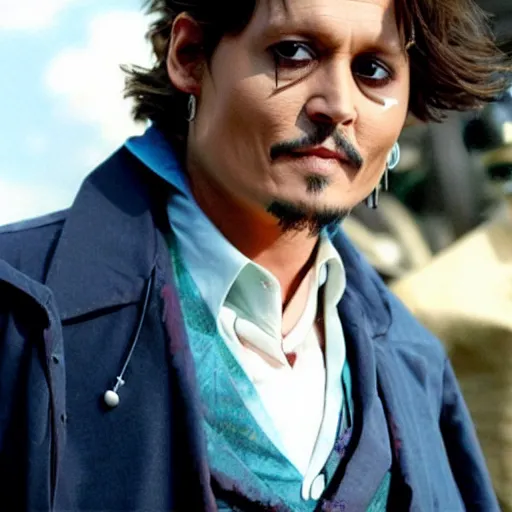 Image similar to johnny depp as doctor who