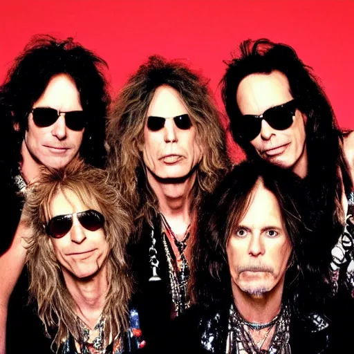 Prompt: the band aerosmith as shrimp