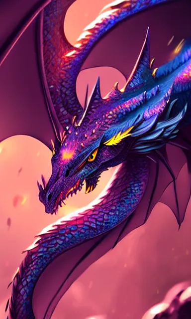 Prompt: a dragon with well defined shining scales, portrait, sharp focus, fantasy, digital art, concept art, dynamic lighting, epic composition, by emylie boivin, rossdraws