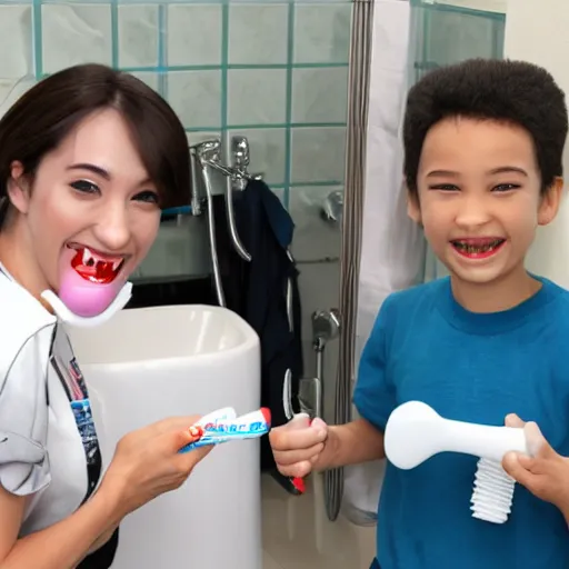 Image similar to ( trollface × toothbrush )