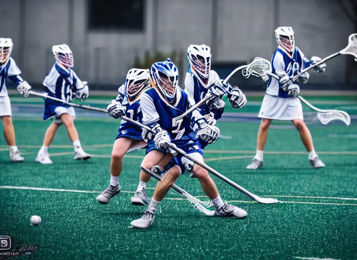 Prompt: photo of the lacrosse team playing intergalactic championship versus chitauri. Highly detailed 8k. Intricate. Sony a7r iv 55mm. Award winning.