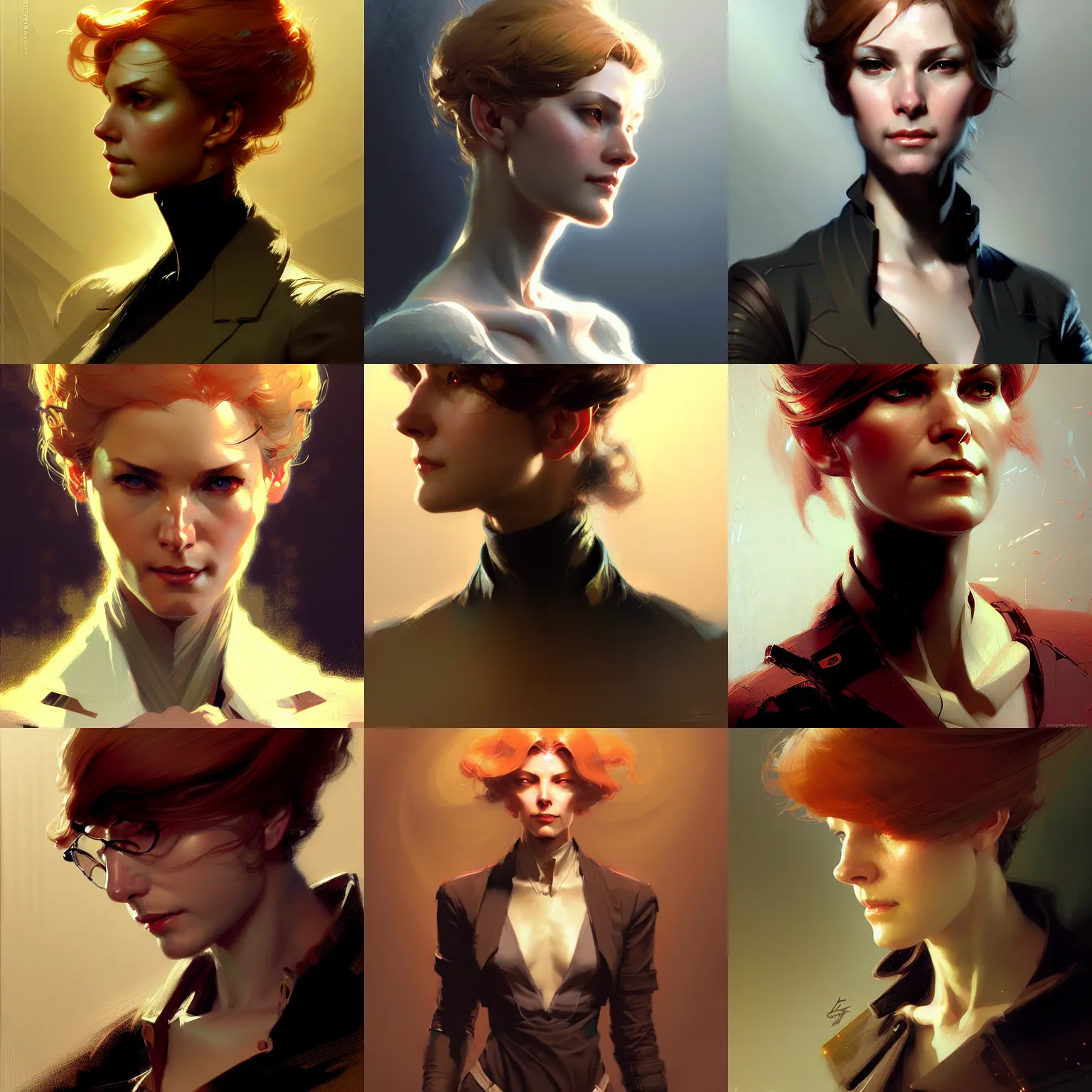 Prompt: character concept portrait of a young female professor, intricate, elegant, digital painting, concept art, smooth, sharp focus, illustration, from metal gear, by gaston bussiere, craig mullins, j. c. leyendecker krysdecker