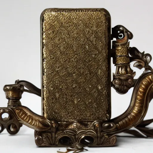 Prompt: victorian age smartphone