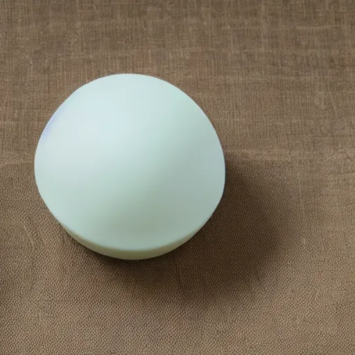 Prompt: a round soap as a head, the soap is standing in front of a mirror