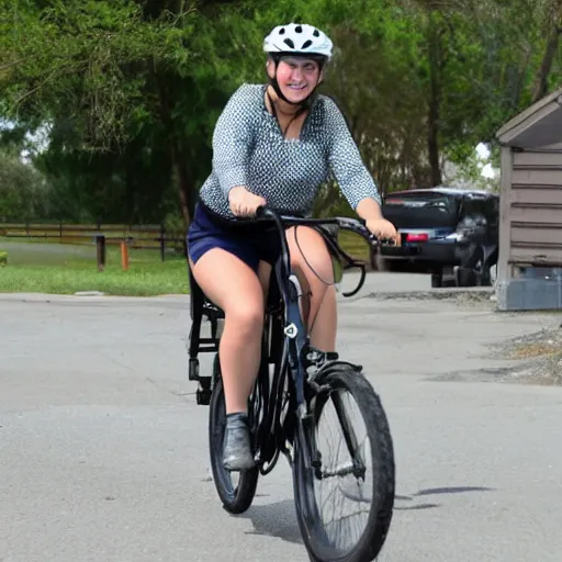 Image similar to Lauren Verno riding a bike