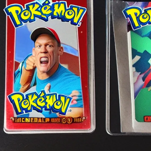 Prompt: john cena as a pokemon card,