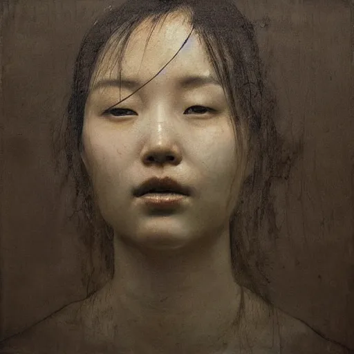 Prompt: Lee Jin-Eun by Nicola Samori, rule of thirds, seductive look, beautiful