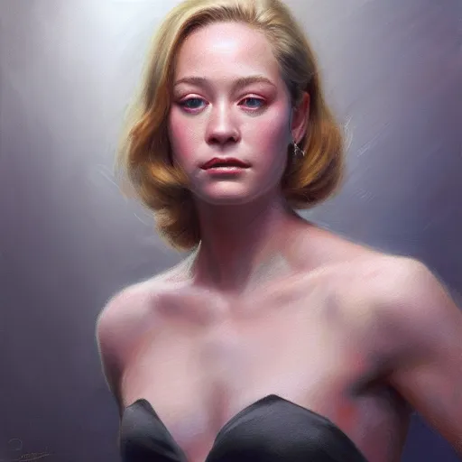 Prompt: photorealistic portrait of a beautiful young Cybil Shepherd, detailed, centered, digital painting, artstation, concept art, by donato giancola, Sean Yoro, Greg Rutkowski, trending on Artstation, Joseph Christian Leyendecker, WLOP, Boris Vallejo, dark, moody, foggy