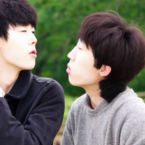 Image similar to two korean 2 0 year old males kissing