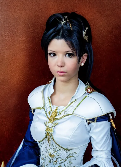 Image similar to a full portrait photo of real - life princess garnet final fantasy, f / 2 2, 3 5 mm, 2 7 0 0 k, lighting, perfect faces, award winning photography.