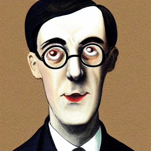 Image similar to jacob rees - mogg as a haunted edwardian pencil, studio lighting