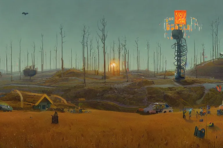 Image similar to Ben Howard by Simon Stålenhag resimlerinde