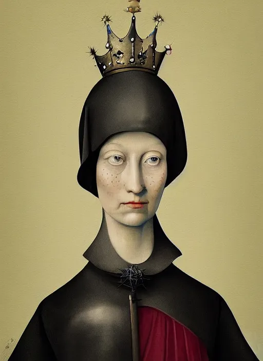 Image similar to queen elizabetth I painted by hieronymus bosch, detailed digital art, trending on Artstation