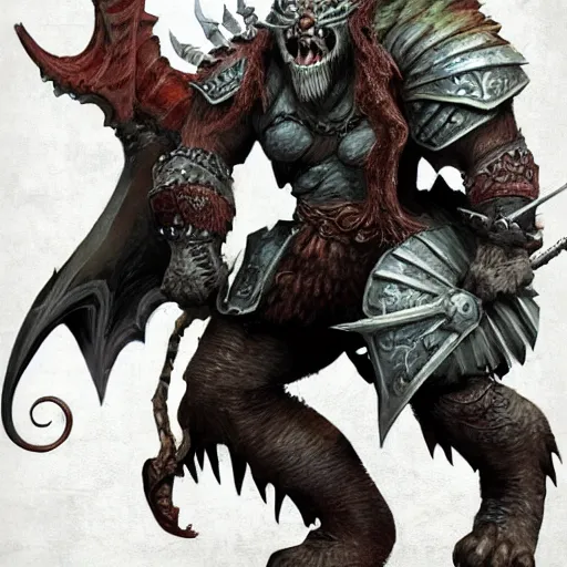 Image similar to monster warrior, D&D bestiary
