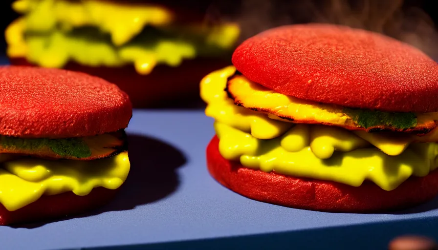 Image similar to a photo of steamed hams, despite the fact they're obviously grilled, color photography, high quality, volumetric light, beautiful, 4 k