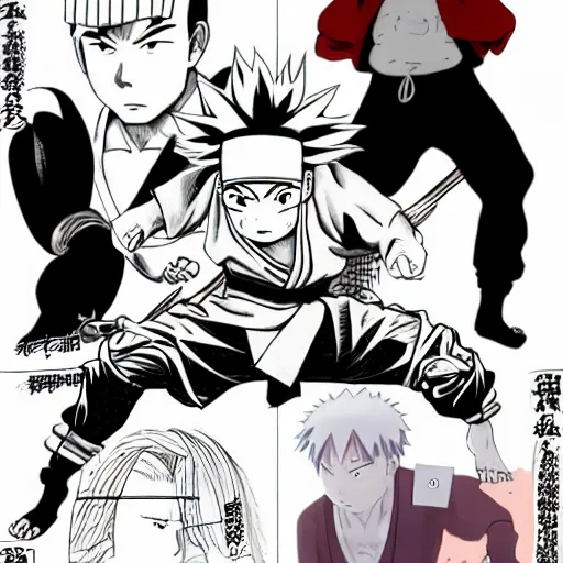 Image similar to a ninja/martial-artist in the style of Masashi Kishimoto in the style of akira toriyama detailed realistic High Resolution HD 8k character portraits concept art