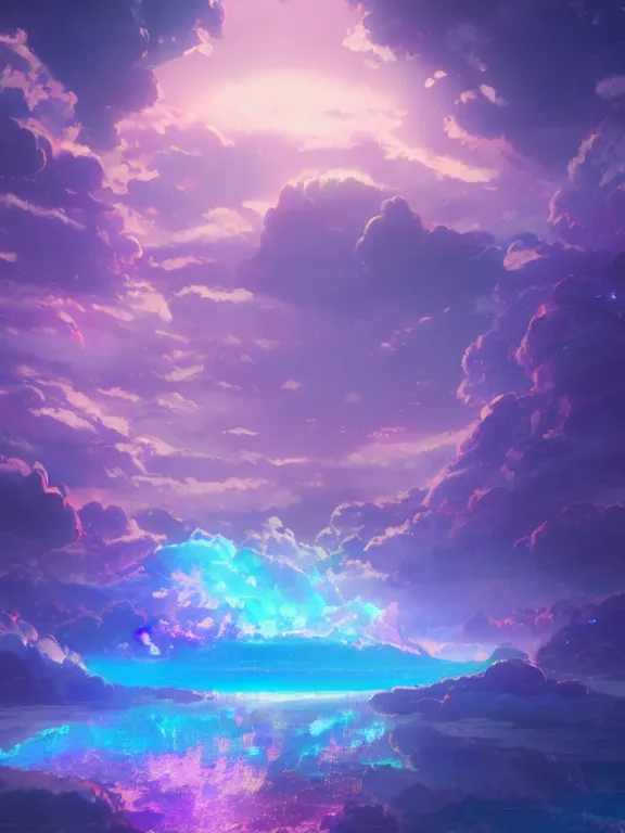 Image similar to a ultradetailed beautiful matte painting of a prismatic crystal absorbing the wonderful colors of the emotion around it to open the dream, anime art, high resolution 4 k, by makoto shinkai and beeple