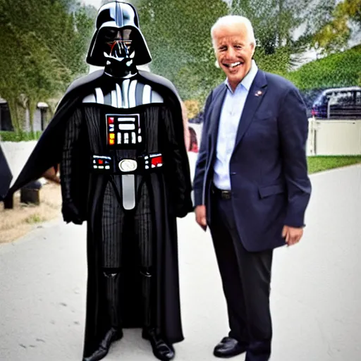 Image similar to darth vader and joe biden