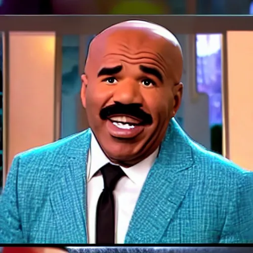 Image similar to a screen still of steve harvey dressed as shaggy in the movie final destination