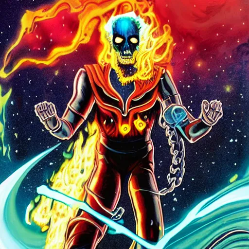 Prompt: cosmic ghost rider