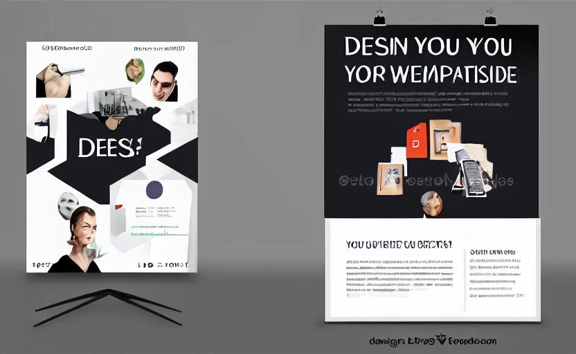 Prompt: design your website advertisement, poster, modern, flat