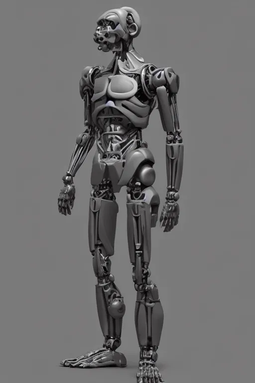 Image similar to symmetry!! full body kitbash human anatomy concept, gun metal grey, humanoid cyborg, monkey limbs, digital art, in the style of ben lol, brian sum, ramil sunga, herbert lowis, furio tedesschi, christopher cao, artstation, pinterest, deviantart, photoshop, octane render, unreal engine