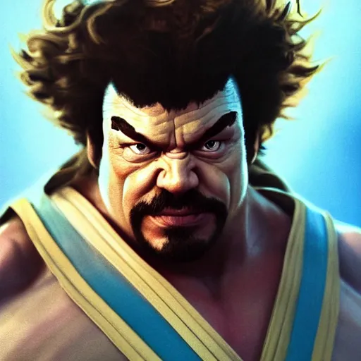 Prompt: danny mcbride as e. honda street fighter, portrait, ultra realistic, concept art, intricate details, highly detailed, photorealistic, octane render, 8 k, unreal engine, art by frank frazetta, simon bisley, brom