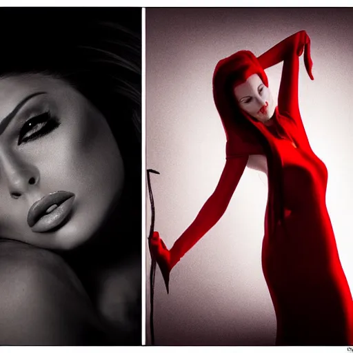 Prompt: modeling photo full body jessica rabbit in her signature red dress by luis royo, femme fatale, beautiful, dark, mysterious, detailed flawless face, dramatic darkroom lighting high exposure, head and shoulders