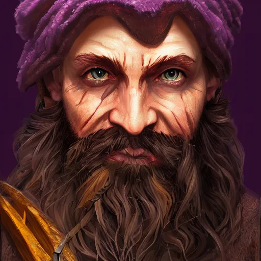 Prompt: A professional digital portrait painting of a D&D druid, painted in the style of Arcane, 4k, digital art, trending on cgsociety, highly detailed, upper body shot, shallow depth of field, purple and yellow lighting, professional lighting, airbrush,