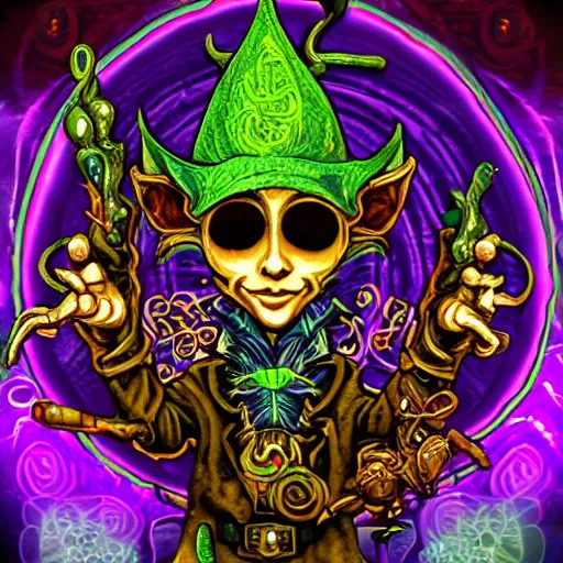 Image similar to the Clockwork Elves of the psychedelic DMT realm