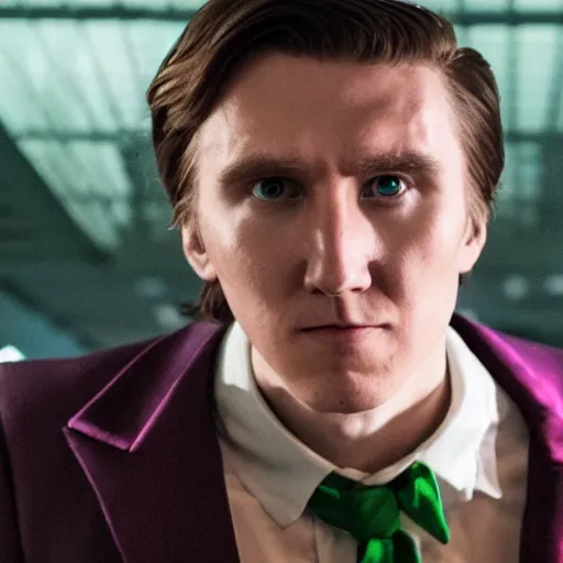 Image similar to film still of Paul Dano as Riddler in a new Batman movie