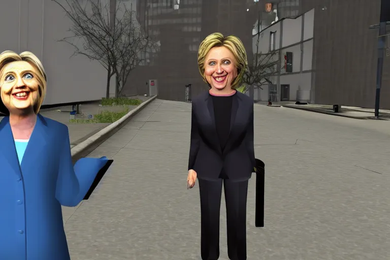 Image similar to hillary clinton in half - life