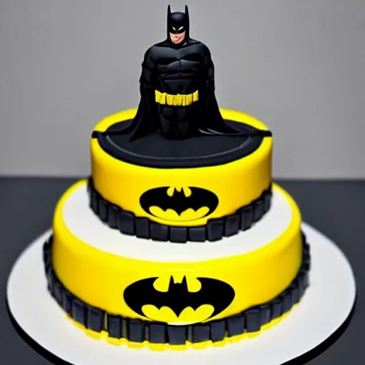 Image similar to a batman cake that says noah