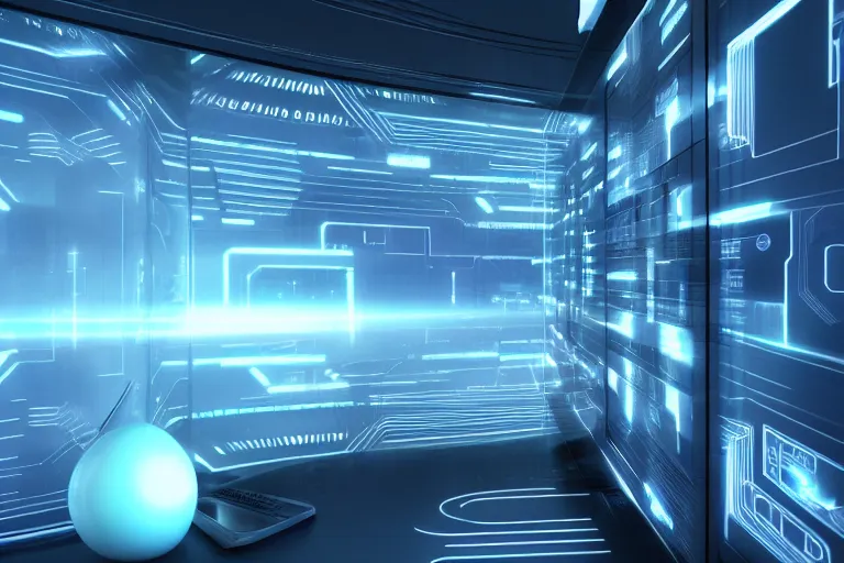 Image similar to detailed futuristic 3 d cybersecurity, 8 k digital art, octane render