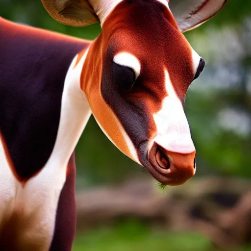 Prompt: an okapi, zoo photography, photorealistic, 4 k,