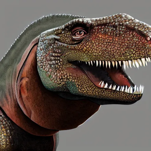 Image similar to a trex portrait