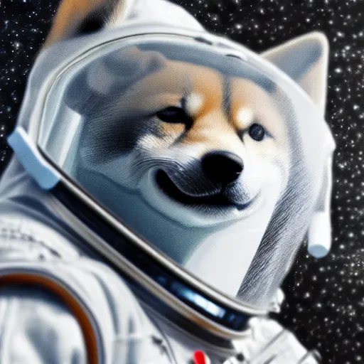 Prompt: a very detailed pencil drawing of a shiba inu in an astronaut suit in space 4 k, high resolution, still, landscape, hd, dslr, hyper realistic, sketch