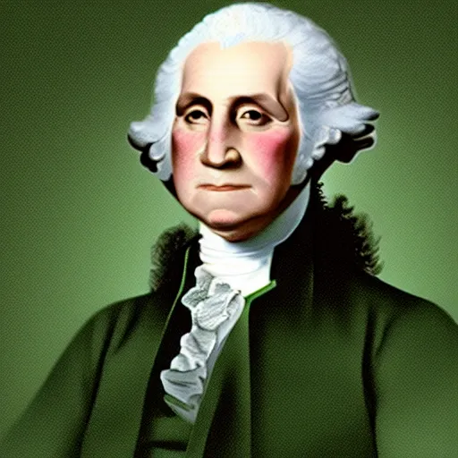 Image similar to extremely buff socialist george washington in green utopia nightmare