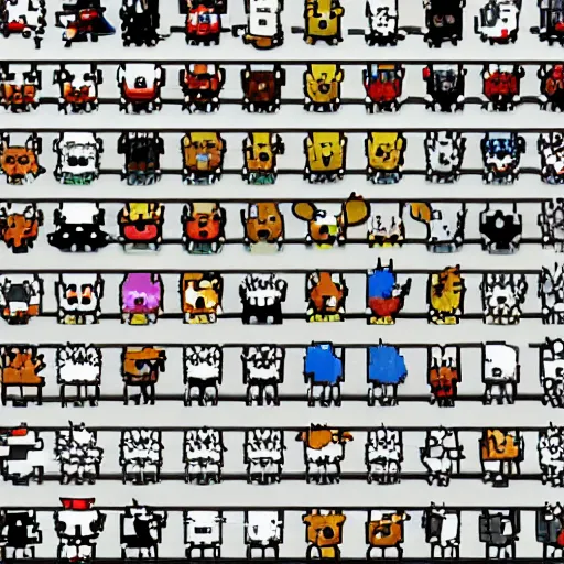 Image similar to dogs Pokémon sprite sheet 8bit