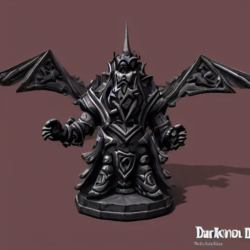 Image similar to darklord amdusc stylized stl fantasy miniature, 3 d render, activision blizzard style, hearthstone style