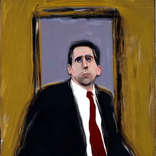 Image similar to michael scott by francis bacon